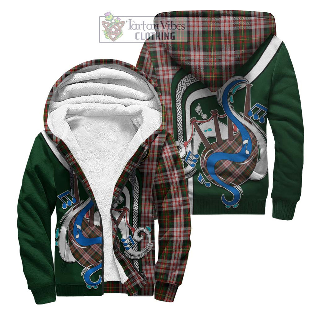 Carnegie Dress Tartan Sherpa Hoodie with Epic Bagpipe Style Unisex S - Tartanvibesclothing Shop