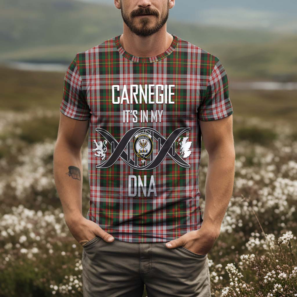 Carnegie Dress Tartan T-Shirt with Family Crest DNA In Me Style Kid's Shirt - Tartan Vibes Clothing