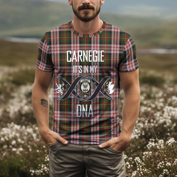 Carnegie Dress Tartan T-Shirt with Family Crest DNA In Me Style