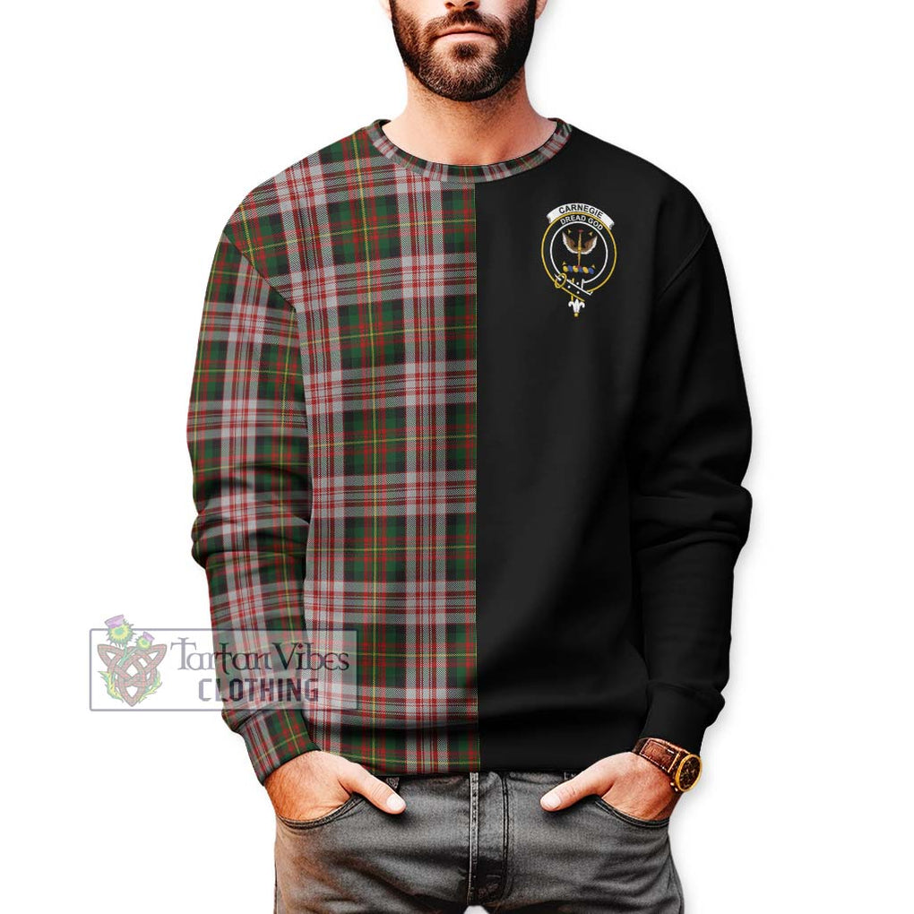 Carnegie Dress Tartan Sweatshirt with Family Crest and Half Of Me Style Unisex - Tartanvibesclothing Shop