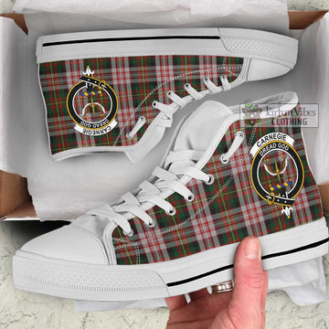 Carnegie Dress Tartan High Top Shoes with Family Crest