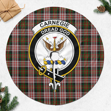 Carnegie Dress Tartan Christmas Tree Skirt with Family Crest