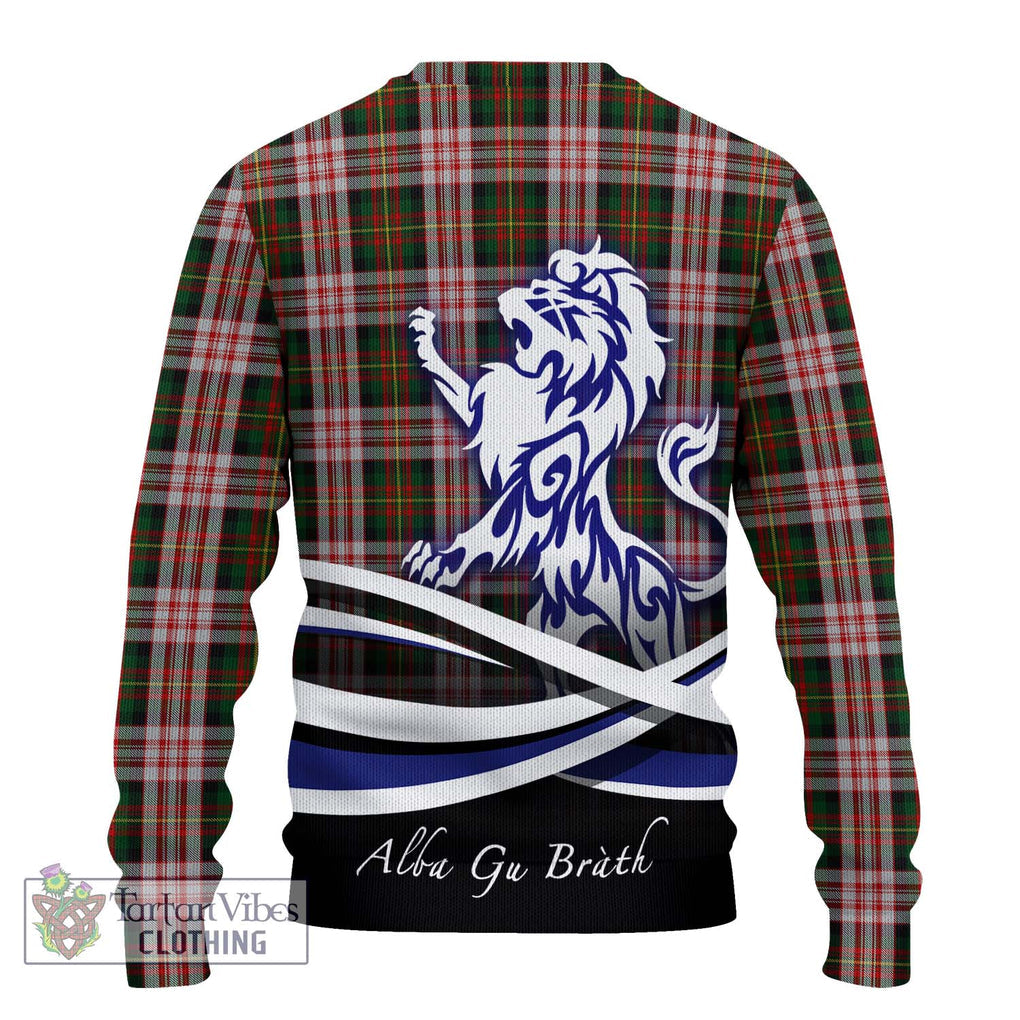 Carnegie Dress Tartan Knitted Sweater with Alba Gu Brath Regal Lion Emblem - Tartanvibesclothing Shop