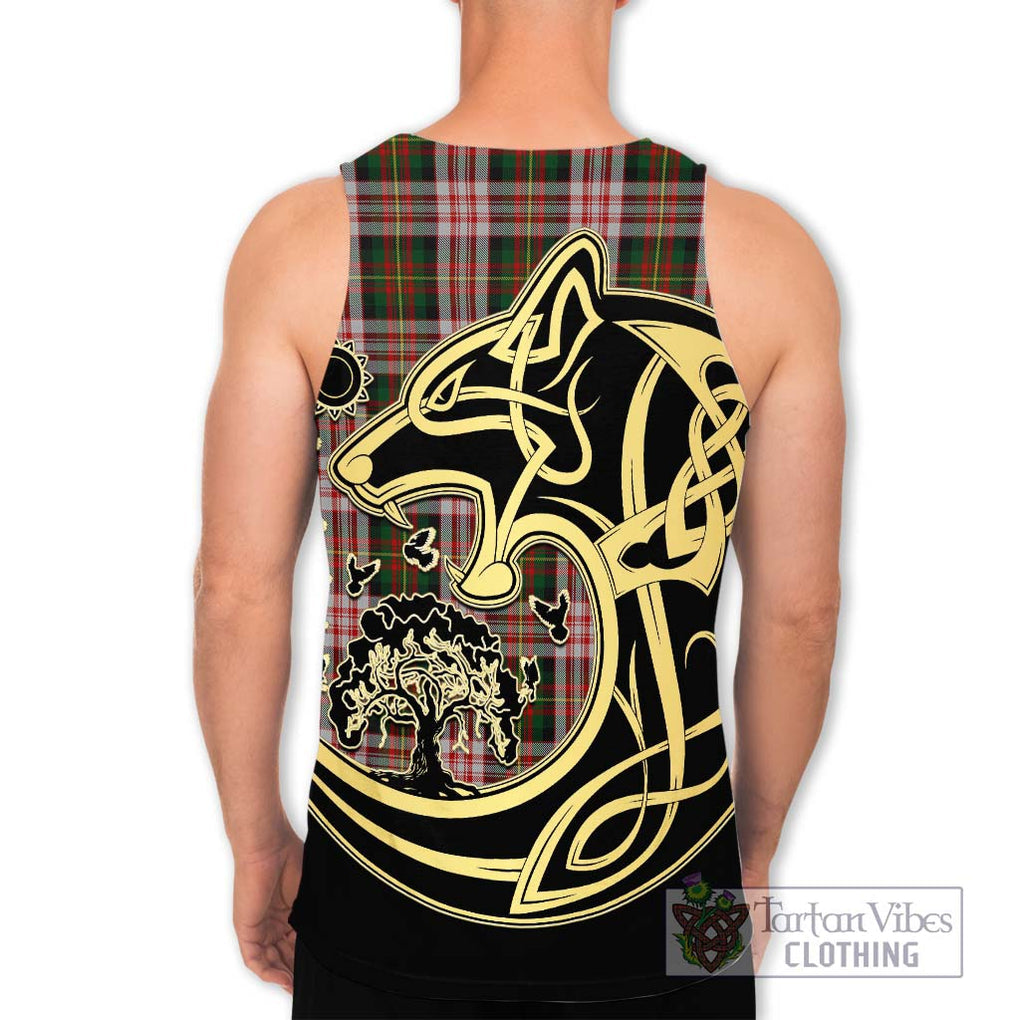 Carnegie Dress Tartan Men's Tank Top with Family Crest Celtic Wolf Style - Tartan Vibes Clothing