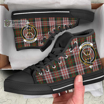 Carnegie Dress Tartan High Top Shoes with Family Crest