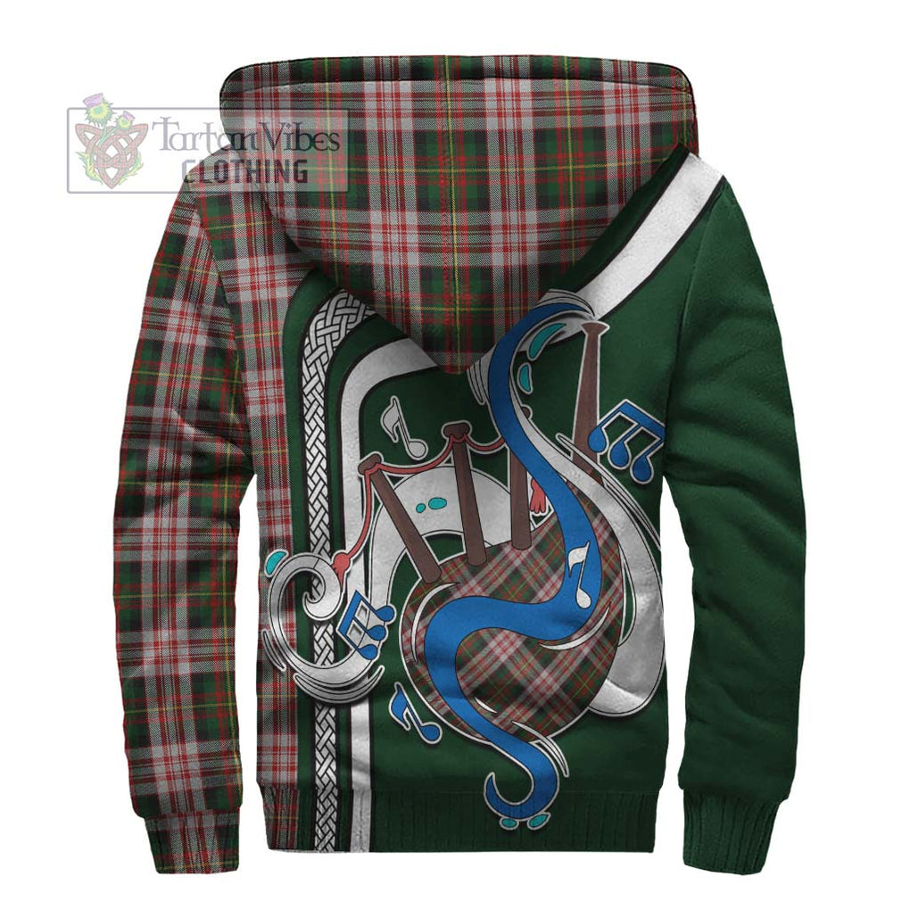 Carnegie Dress Tartan Sherpa Hoodie with Epic Bagpipe Style - Tartanvibesclothing Shop