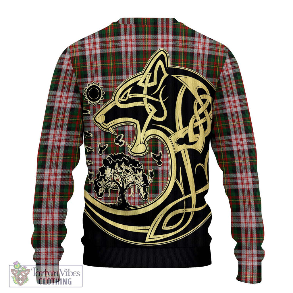 Carnegie Dress Tartan Knitted Sweater with Family Crest Celtic Wolf Style - Tartan Vibes Clothing