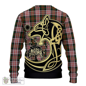 Carnegie Dress Tartan Ugly Sweater with Family Crest Celtic Wolf Style