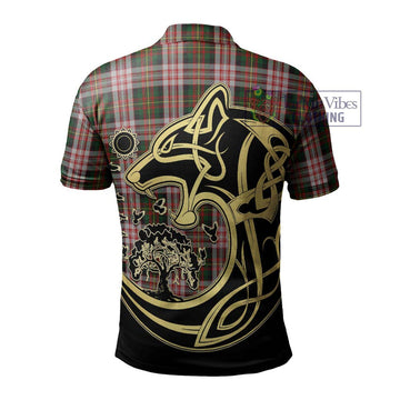 Carnegie Dress Tartan Polo Shirt with Family Crest Celtic Wolf Style