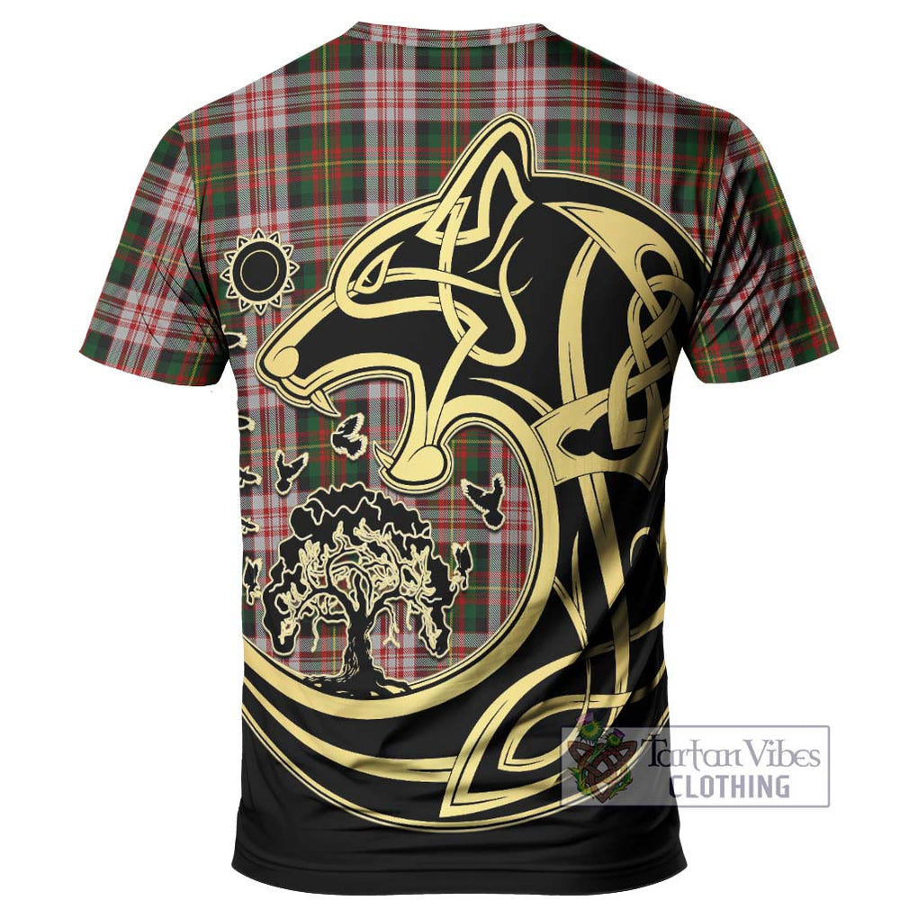 Carnegie Dress Tartan T-Shirt with Family Crest Celtic Wolf Style - Tartan Vibes Clothing