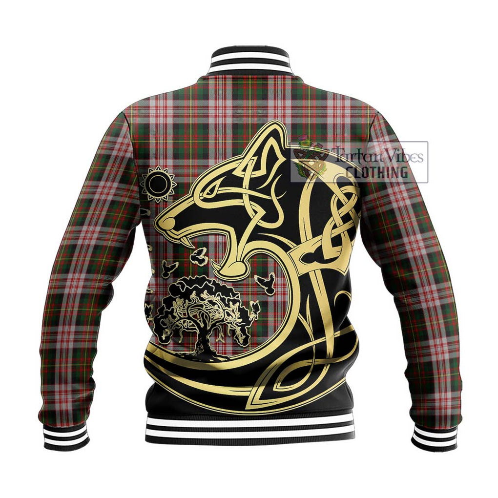 Carnegie Dress Tartan Baseball Jacket with Family Crest Celtic Wolf Style - Tartan Vibes Clothing