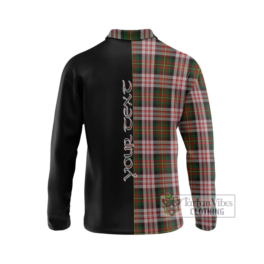 Carnegie Dress Tartan Long Sleeve Polo Shirt with Family Crest and Half Of Me Style - Tartanvibesclothing Shop