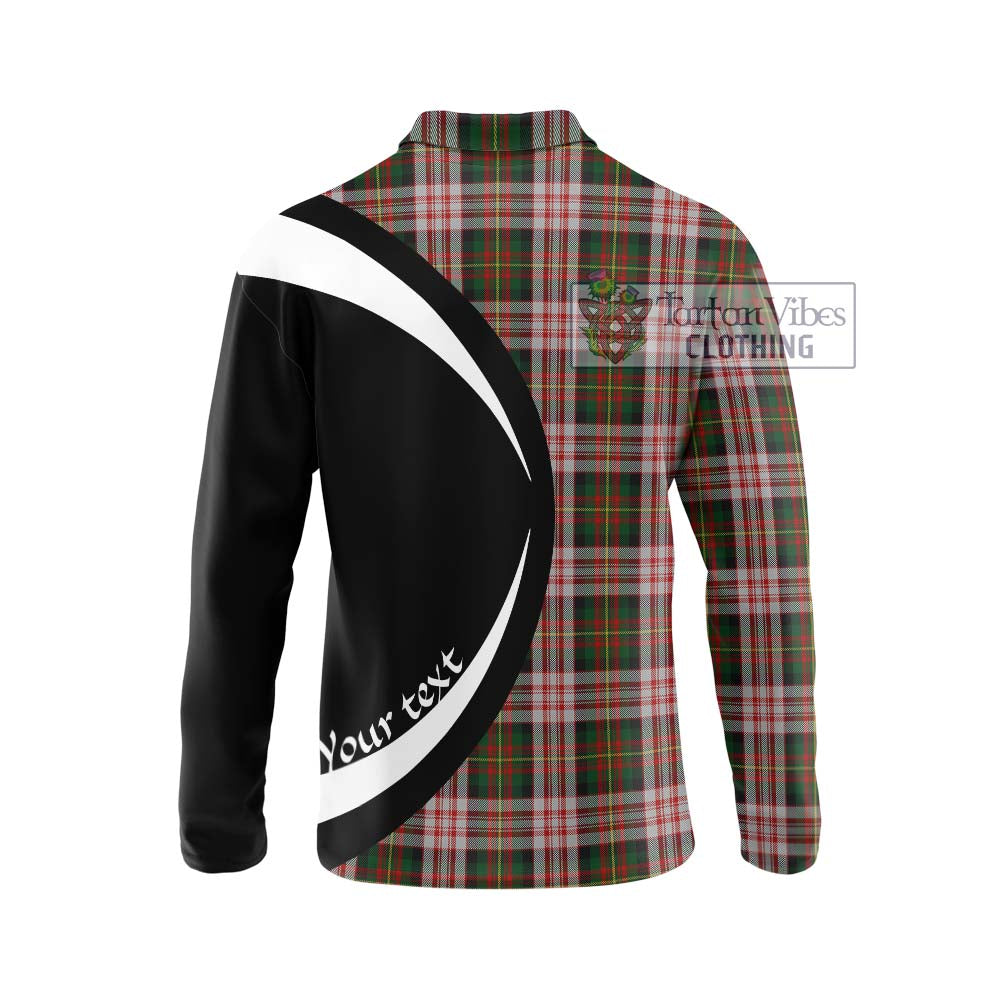 Carnegie Dress Tartan Long Sleeve Polo Shirt with Family Crest Circle Style - Tartan Vibes Clothing