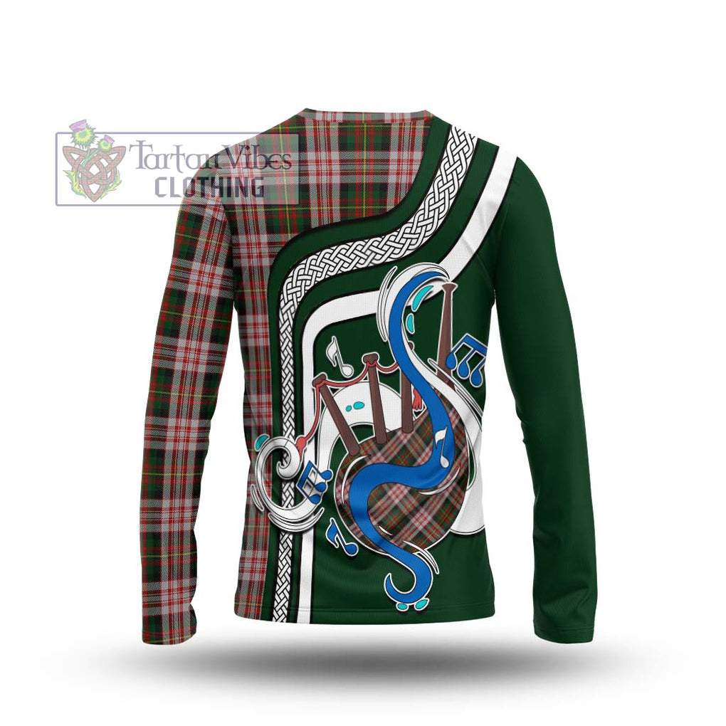 Tartan Vibes Clothing Carnegie Dress Tartan Long Sleeve T-Shirt with Epic Bagpipe Style