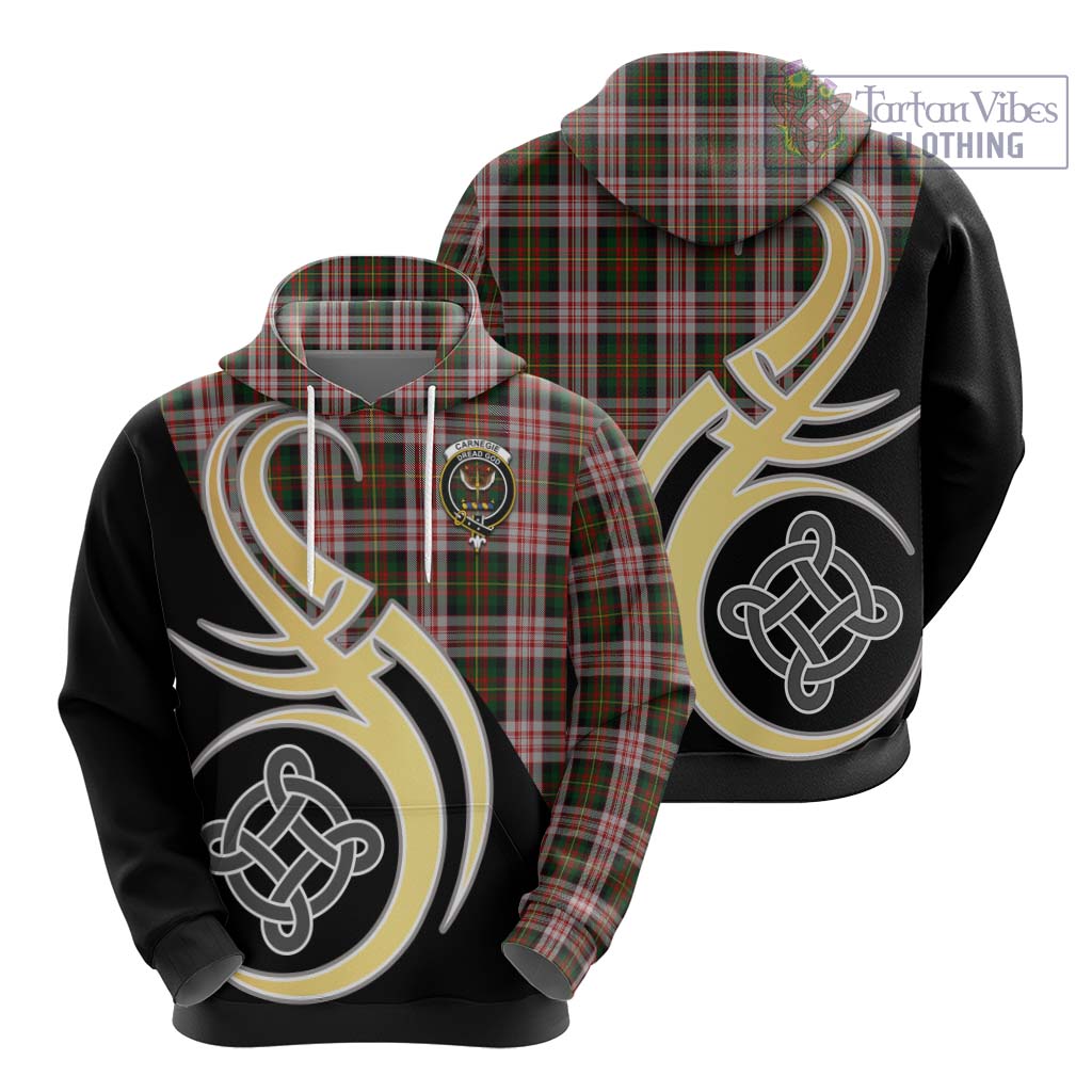 Carnegie Dress Tartan Hoodie with Family Crest and Celtic Symbol Style - Tartan Vibes Clothing