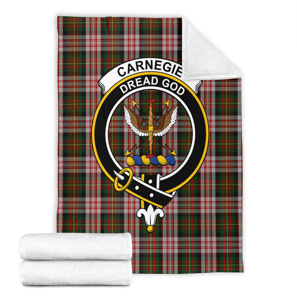 Carnegie Dress Tartan Blanket with Family Crest - Tartan Vibes Clothing