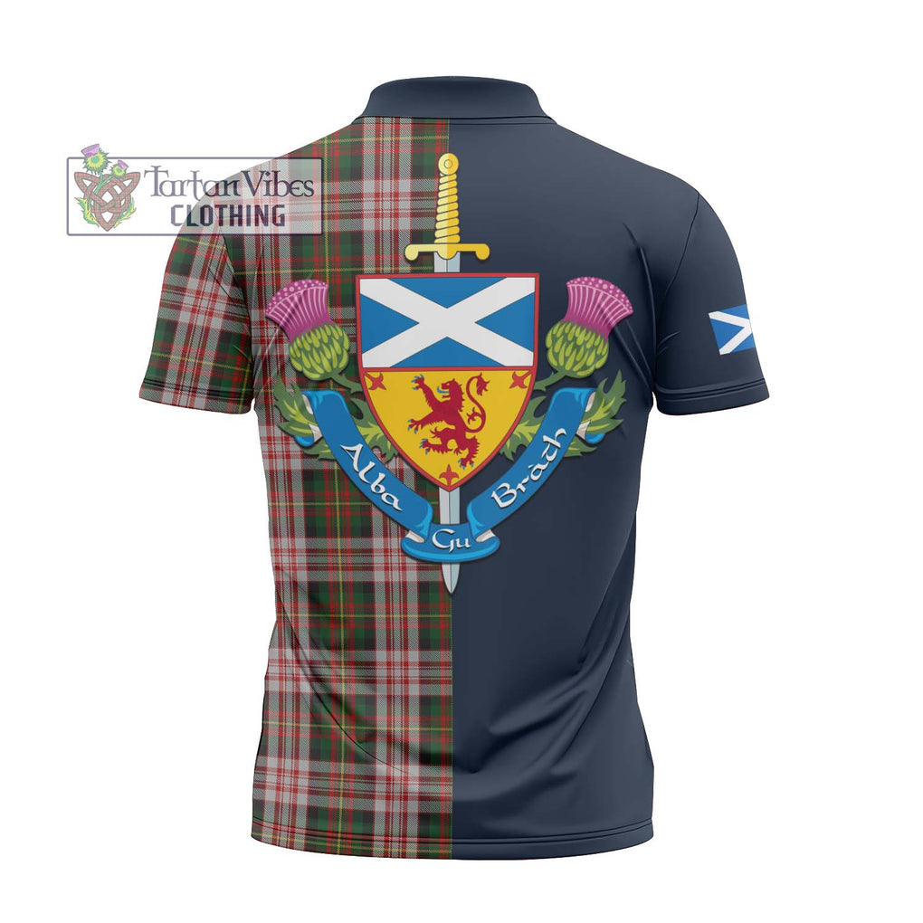 Tartan Vibes Clothing Carnegie Dress Tartan Zipper Polo Shirt with Scottish Lion Royal Arm Half Style