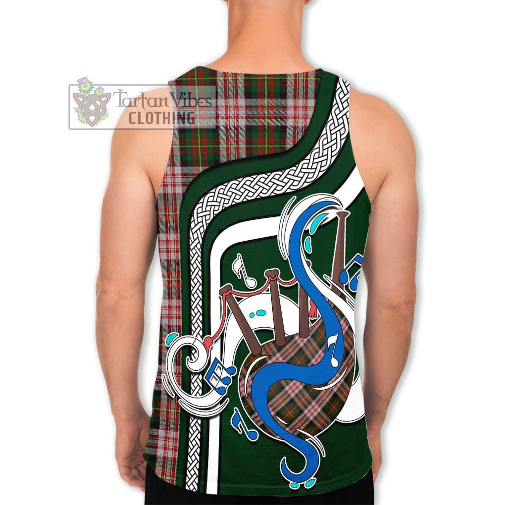 Carnegie Dress Tartan Men's Tank Top with Epic Bagpipe Style - Tartanvibesclothing Shop