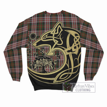 Carnegie Dress Tartan Sweatshirt with Family Crest Celtic Wolf Style