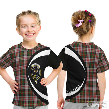 Carnegie Dress Tartan Kid T-Shirt with Family Crest Circle Style