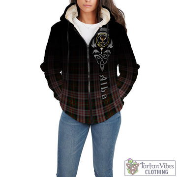 Carnegie Dress Tartan Sherpa Hoodie Featuring Alba Gu Brath Family Crest Celtic Inspired