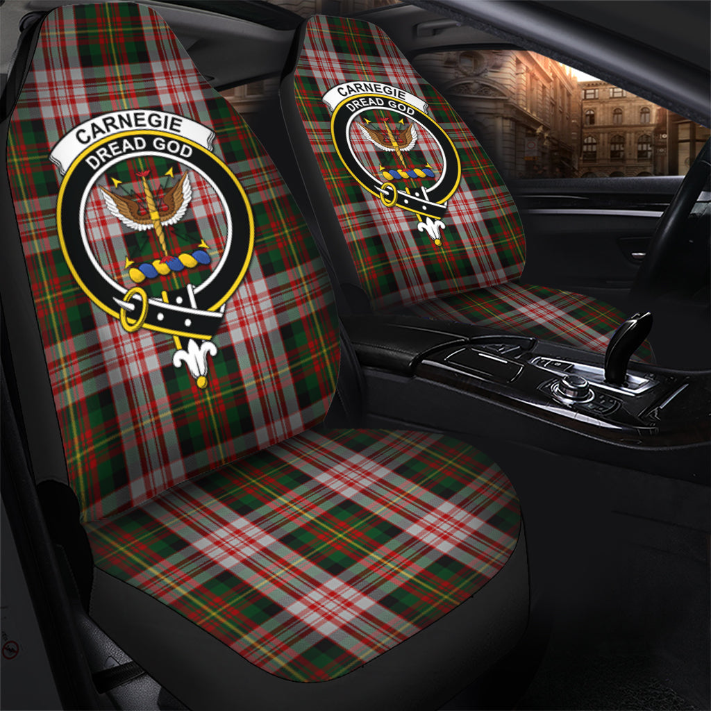 Carnegie Dress Tartan Car Seat Cover with Family Crest - Tartanvibesclothing