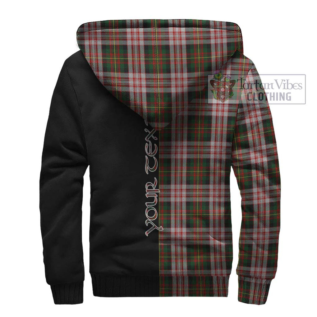 Carnegie Dress Tartan Sherpa Hoodie with Family Crest and Half Of Me Style - Tartanvibesclothing Shop