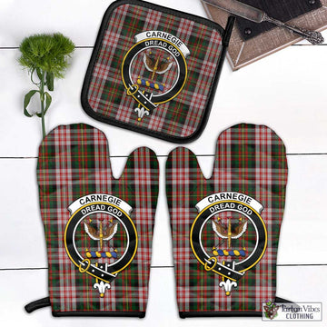 Carnegie Dress Tartan Combo Oven Mitt & Pot-Holder with Family Crest