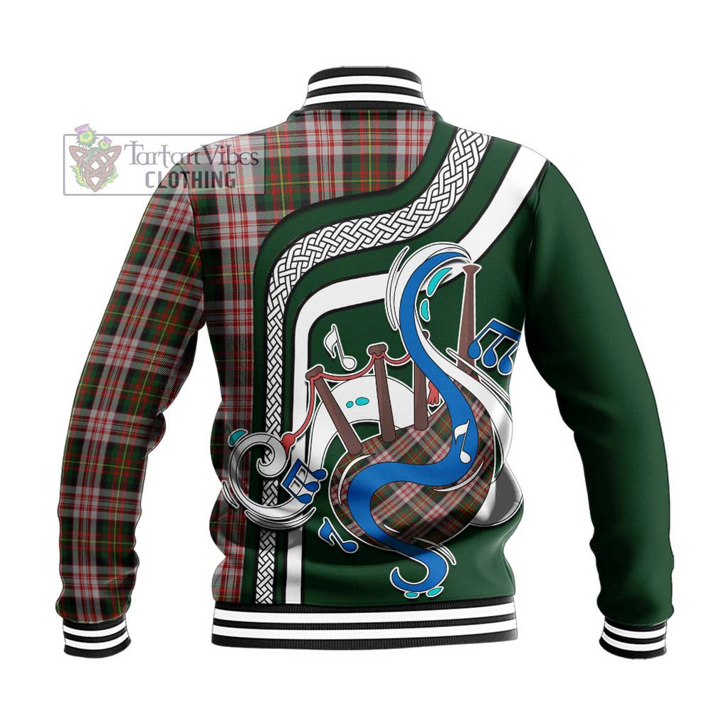 Tartan Vibes Clothing Carnegie Dress Tartan Baseball Jacket with Epic Bagpipe Style