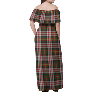 Carnegie Dress Tartan Off Shoulder Long Dress