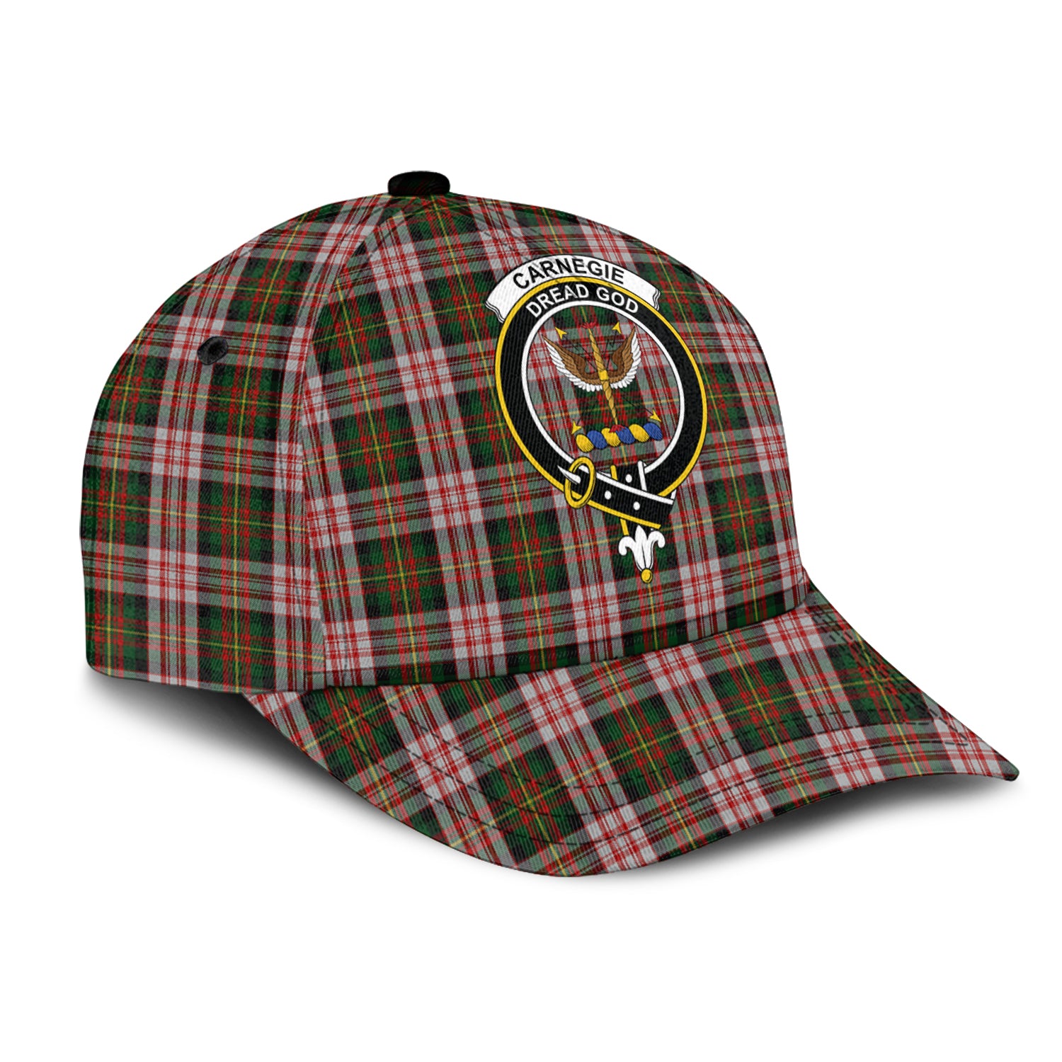 Carnegie Dress Tartan Classic Cap with Family Crest - Tartan Vibes Clothing