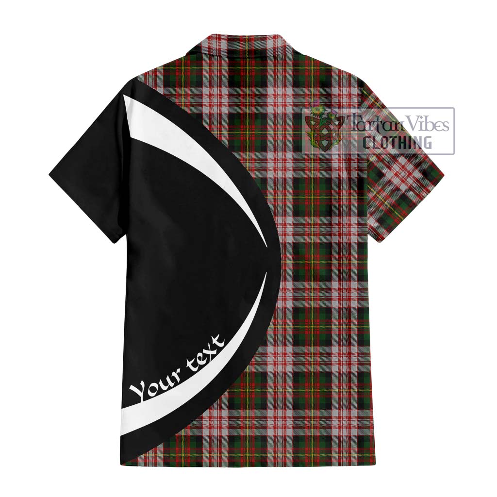 Carnegie Dress Tartan Short Sleeve Button Up with Family Crest Circle Style - Tartan Vibes Clothing