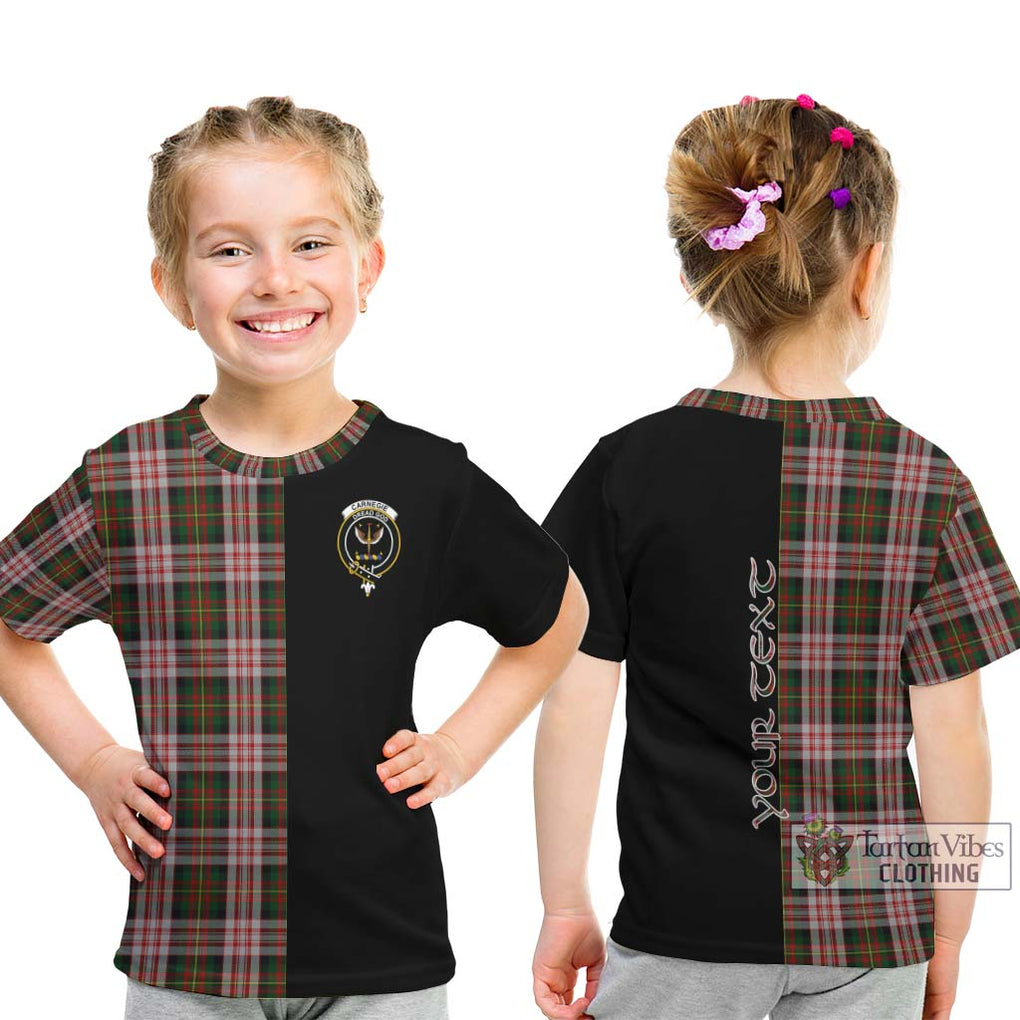 Carnegie Dress Tartan Kid T-Shirt with Family Crest and Half Of Me Style - Tartanvibesclothing Shop