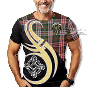 Carnegie Dress Tartan T-Shirt with Family Crest and Celtic Symbol Style