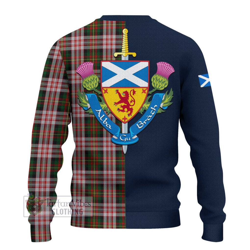 Tartan Vibes Clothing Carnegie Dress Tartan Knitted Sweater with Scottish Lion Royal Arm Half Style