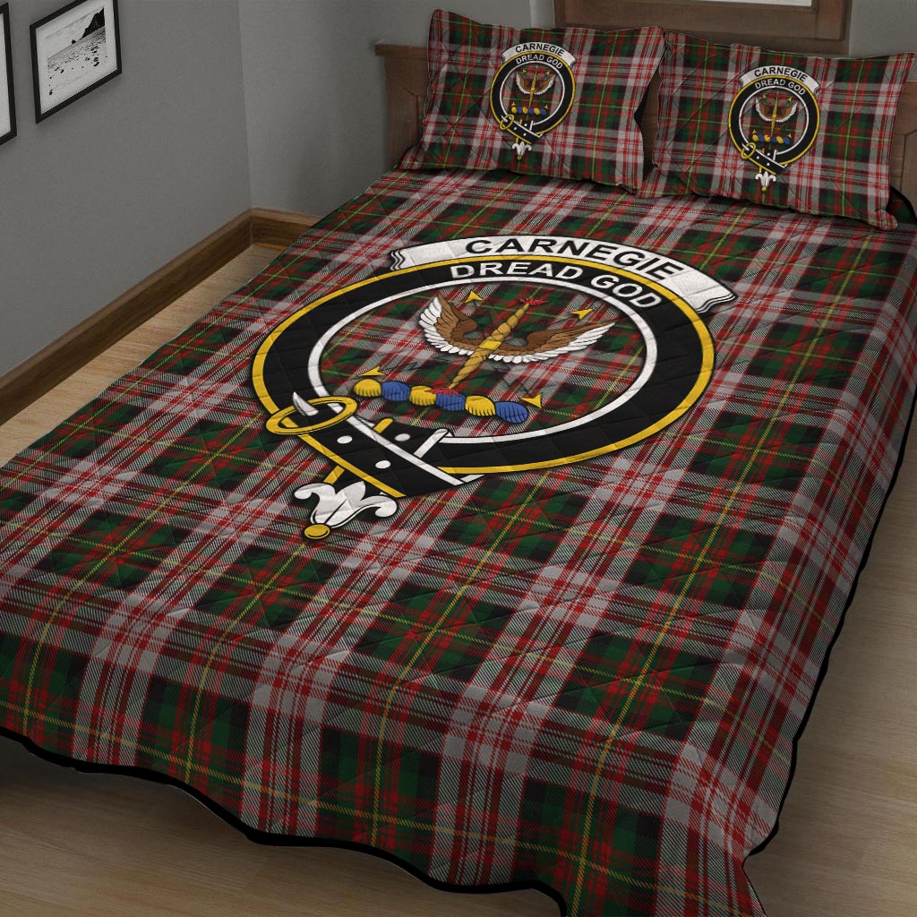 Carnegie Dress Tartan Quilt Bed Set with Family Crest - Tartan Vibes Clothing