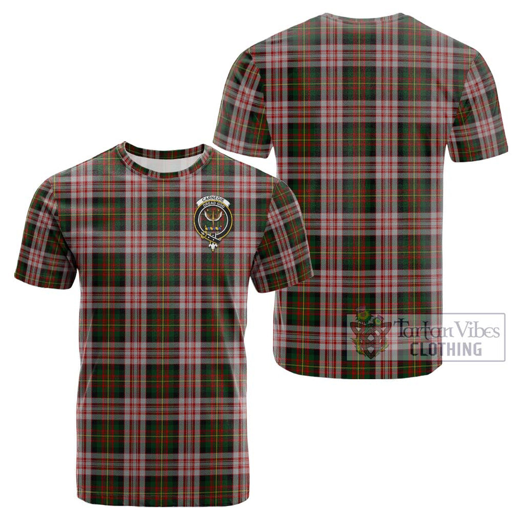 Carnegie Dress Tartan Cotton T-Shirt with Family Crest Kid's Shirt - Tartanvibesclothing Shop