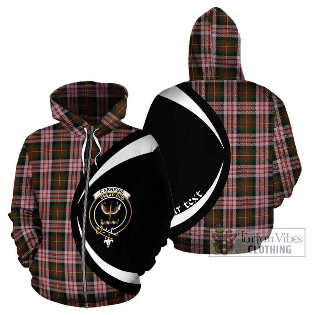 Tartan Vibes Clothing Carnegie Dress Tartan Hoodie with Family Crest Circle Style