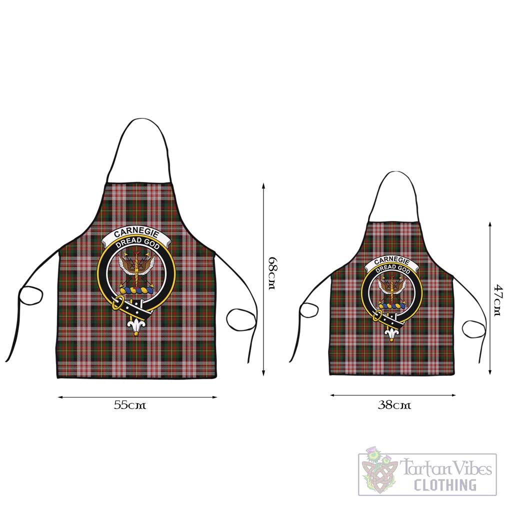 Carnegie Dress Tartan Apron with Family Crest Black L 55x68 cm - Tartan Vibes Clothing