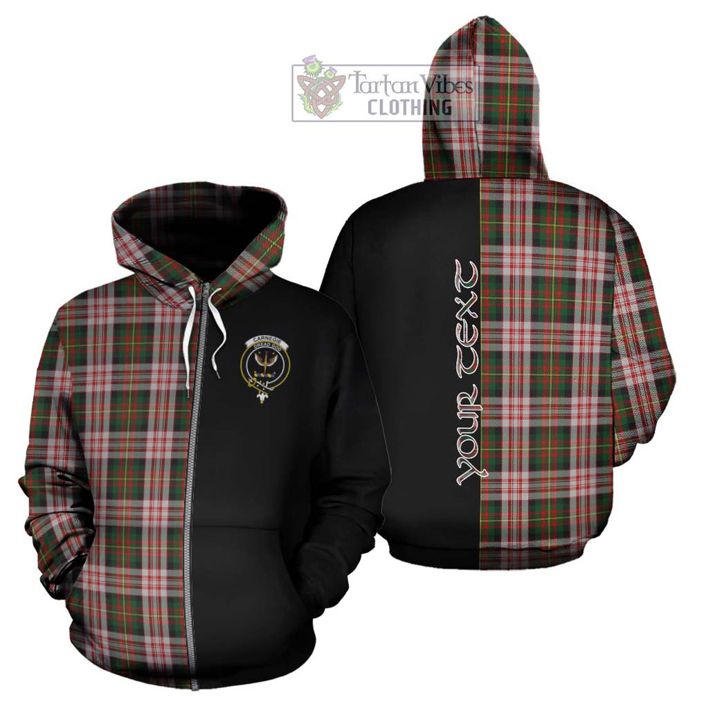 Carnegie Dress Tartan Hoodie with Family Crest and Half Of Me Style - Tartanvibesclothing Shop