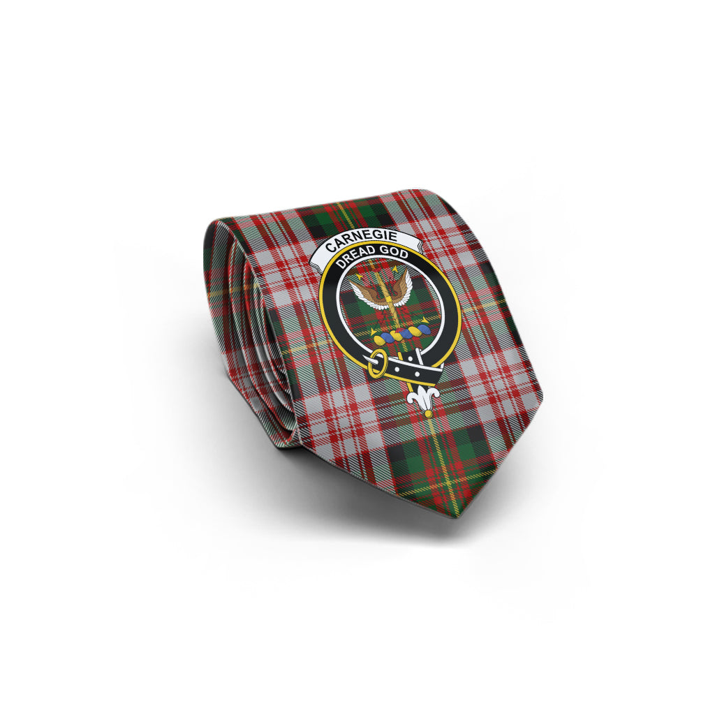 Carnegie Dress Tartan Classic Necktie with Family Crest - Tartan Vibes Clothing