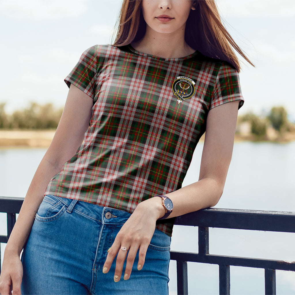 Carnegie Dress Tartan T-Shirt with Family Crest - Tartan Vibes Clothing