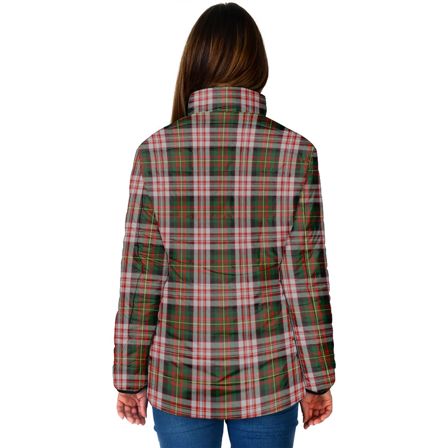 Carnegie Dress Tartan Padded Jacket with Family Crest - Tartan Vibes Clothing