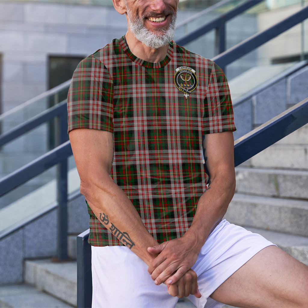 Carnegie Dress Tartan T-Shirt with Family Crest - Tartan Vibes Clothing