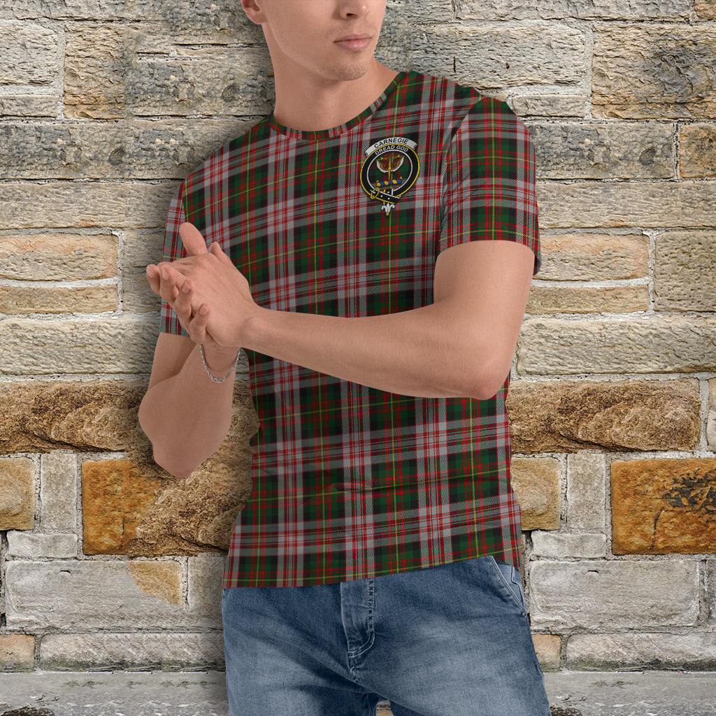 Carnegie Dress Tartan T-Shirt with Family Crest - Tartan Vibes Clothing