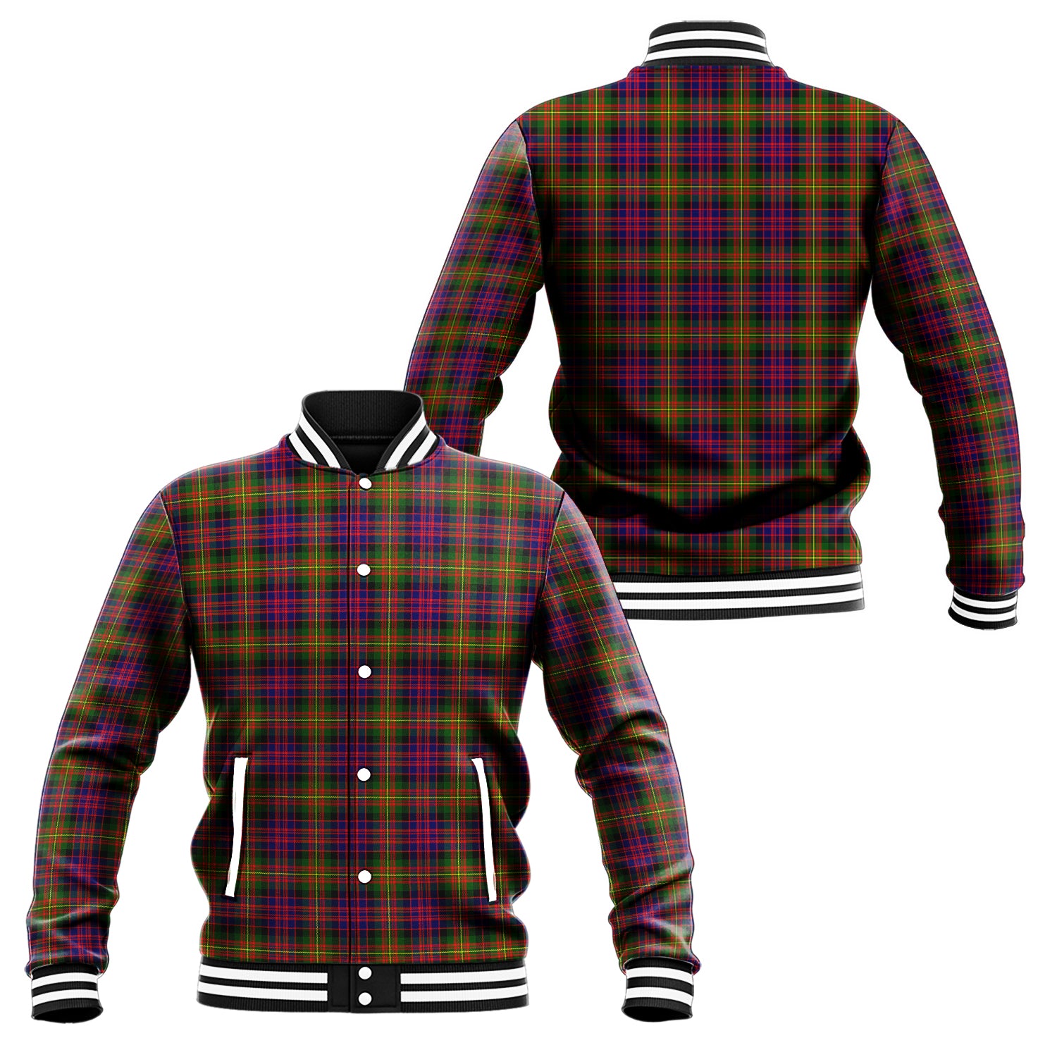 Carnegie Modern Tartan Baseball Jacket Unisex - Tartan Vibes Clothing