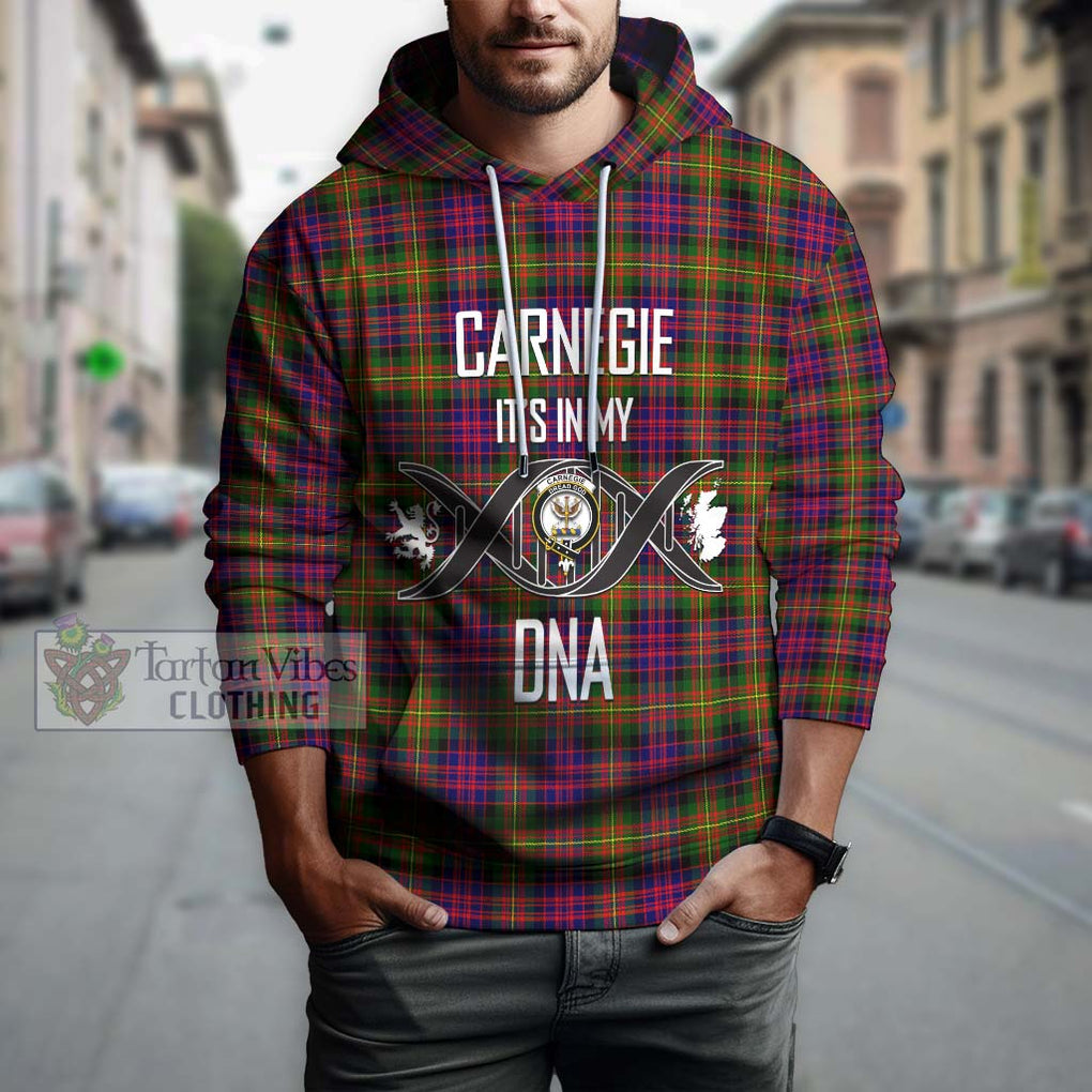 Carnegie Modern Tartan Hoodie with Family Crest DNA In Me Style Pullover Hoodie - Tartanvibesclothing Shop