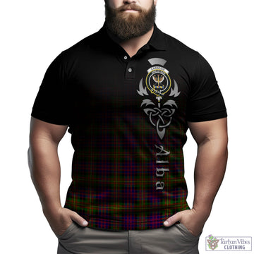 Carnegie Modern Tartan Polo Shirt Featuring Alba Gu Brath Family Crest Celtic Inspired