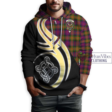 Carnegie Modern Tartan Hoodie with Family Crest and Celtic Symbol Style