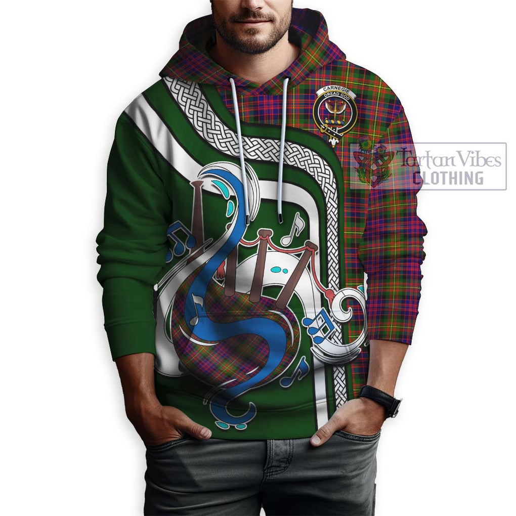 Carnegie Modern Tartan Hoodie with Epic Bagpipe Style Zip Hoodie - Tartanvibesclothing Shop